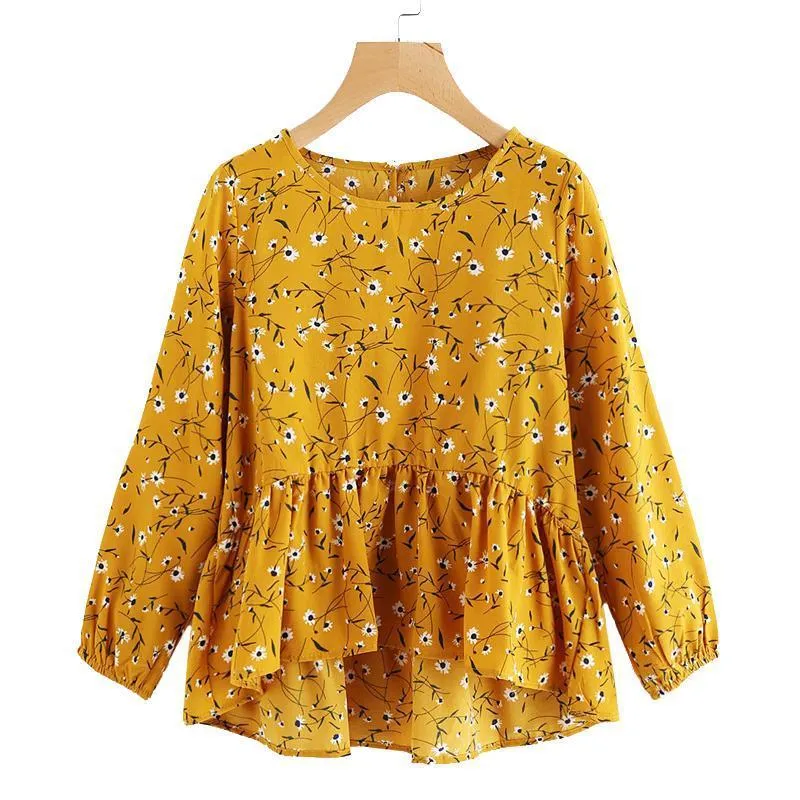 Ruffled Hem Blouse
