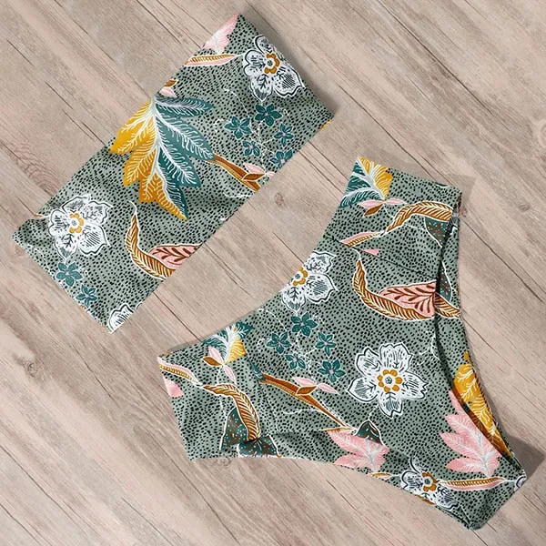 RUUHEE Bandage Bikini Swimwear Women Swimsuit High Waist Bikini Set 2021 Bathing Suit Push Up Maillot De Bain Femme Beachwear