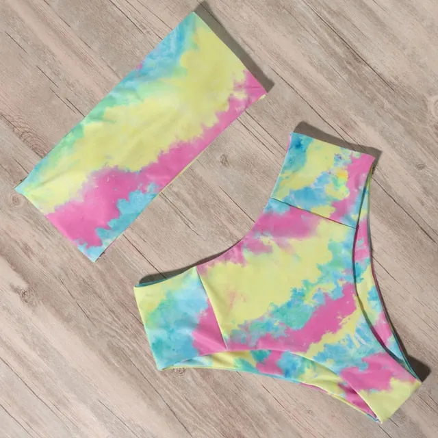 RUUHEE Bandage Bikini Swimwear Women Swimsuit High Waist Bikini Set 2021 Bathing Suit Push Up Maillot De Bain Femme Beachwear