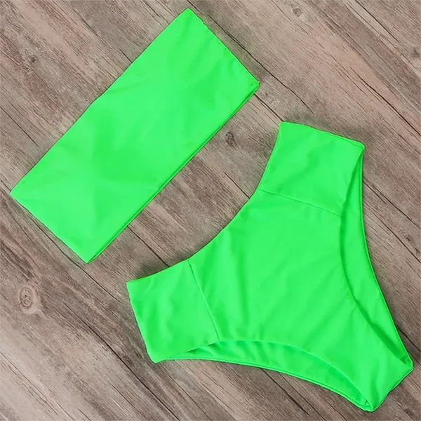 RUUHEE Bandage Bikini Swimwear Women Swimsuit High Waist Bikini Set 2021 Bathing Suit Push Up Maillot De Bain Femme Beachwear