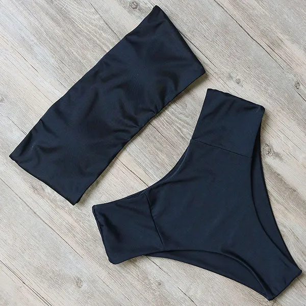 RUUHEE Bandage Bikini Swimwear Women Swimsuit High Waist Bikini Set 2021 Bathing Suit Push Up Maillot De Bain Femme Beachwear