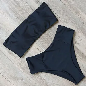 RUUHEE Bandage Bikini Swimwear Women Swimsuit High Waist Bikini Set 2021 Bathing Suit Push Up Maillot De Bain Femme Beachwear
