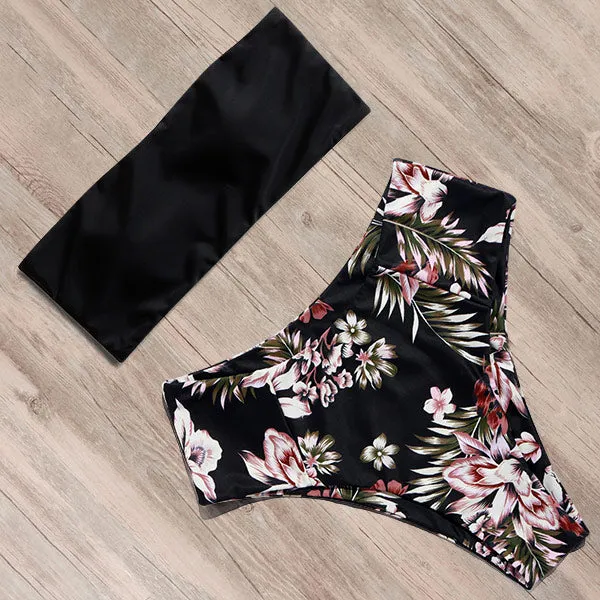RUUHEE Bandage Bikini Swimwear Women Swimsuit High Waist Bikini Set 2021 Bathing Suit Push Up Maillot De Bain Femme Beachwear