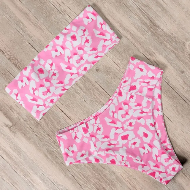 RUUHEE Bandage Bikini Swimwear Women Swimsuit High Waist Bikini Set 2021 Bathing Suit Push Up Maillot De Bain Femme Beachwear