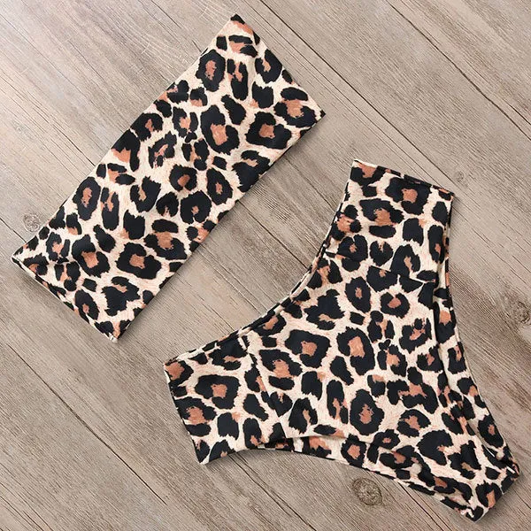 RUUHEE Bandage Bikini Swimwear Women Swimsuit High Waist Bikini Set 2021 Bathing Suit Push Up Maillot De Bain Femme Beachwear