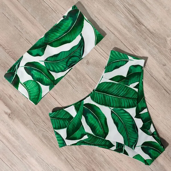 RUUHEE Bandage Bikini Swimwear Women Swimsuit High Waist Bikini Set 2021 Bathing Suit Push Up Maillot De Bain Femme Beachwear