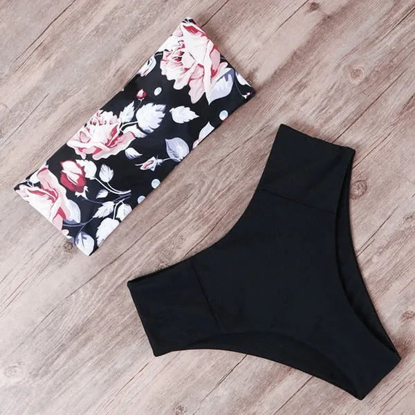 RUUHEE Bandage Bikini Swimwear Women Swimsuit High Waist Bikini Set 2021 Bathing Suit Push Up Maillot De Bain Femme Beachwear
