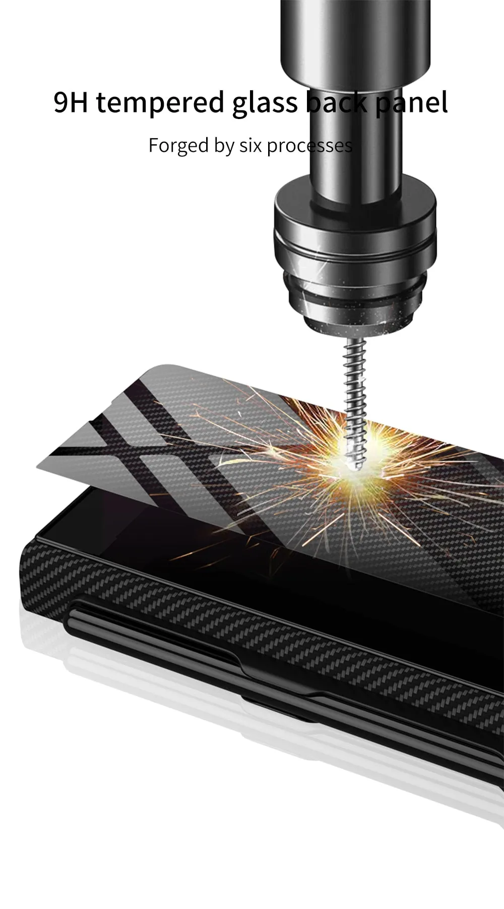 Samsung Galaxy Z Fold 3 Case With S Pen Holder Slot Leather and Tempered Glass Flip Stand Cover For Galaxy Z Fold 3