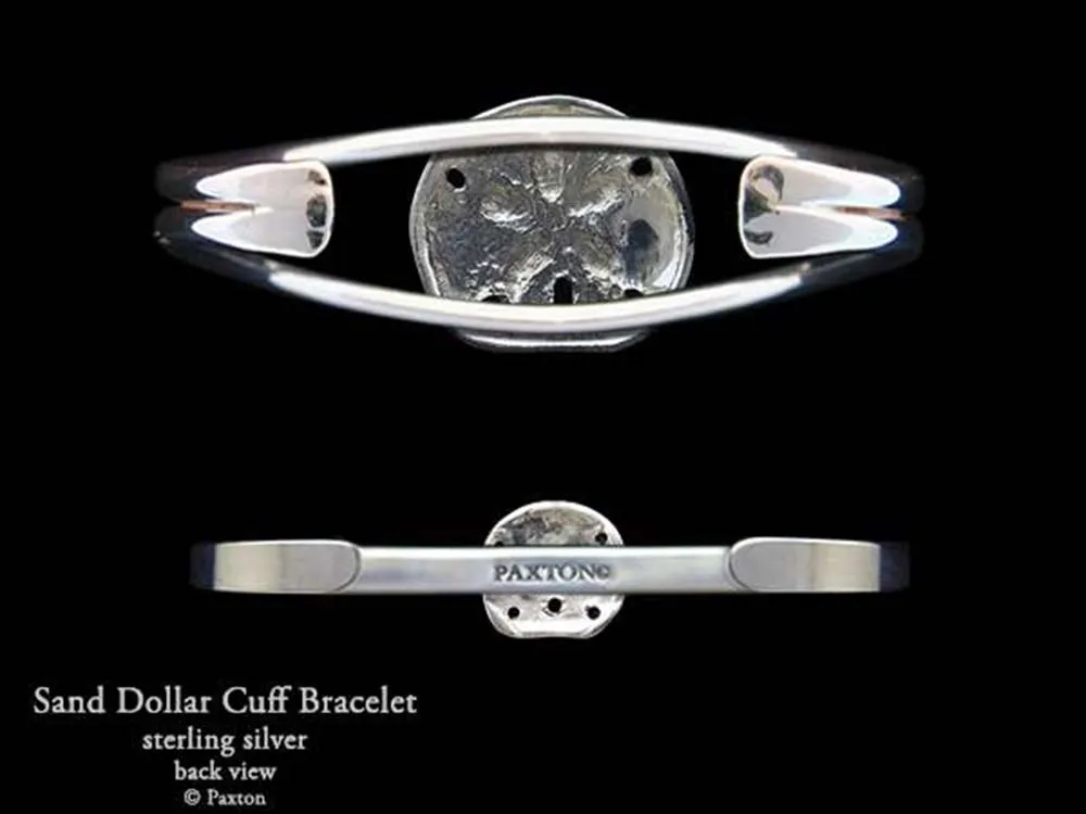 Sand Dollar Cuff Bracelet Sterling Silver