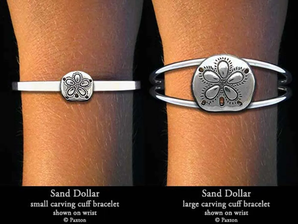 Sand Dollar Cuff Bracelet Sterling Silver