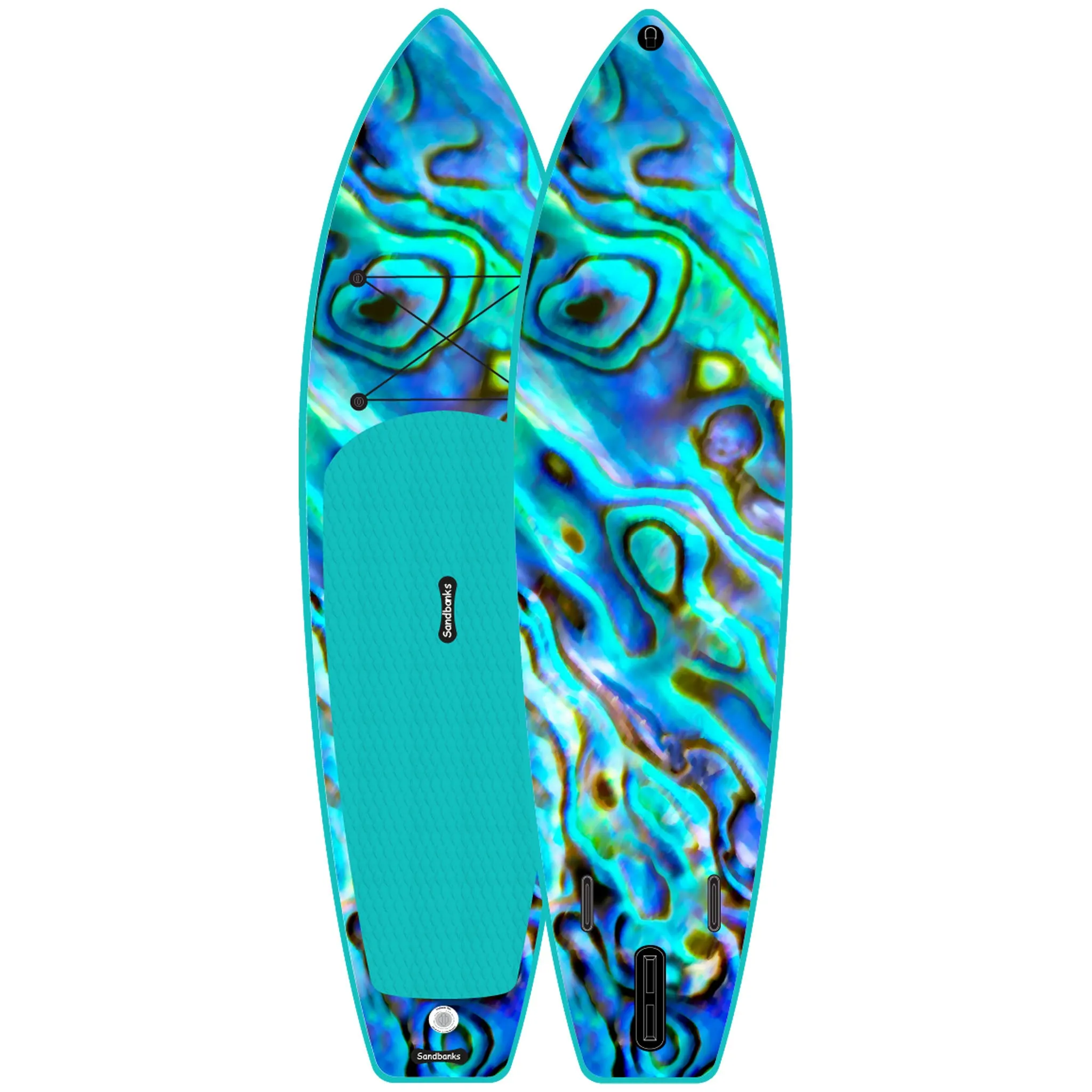 Sandbanks SUP Ultimate Art 10' 6" iSUP Paddle Board Package - Paua