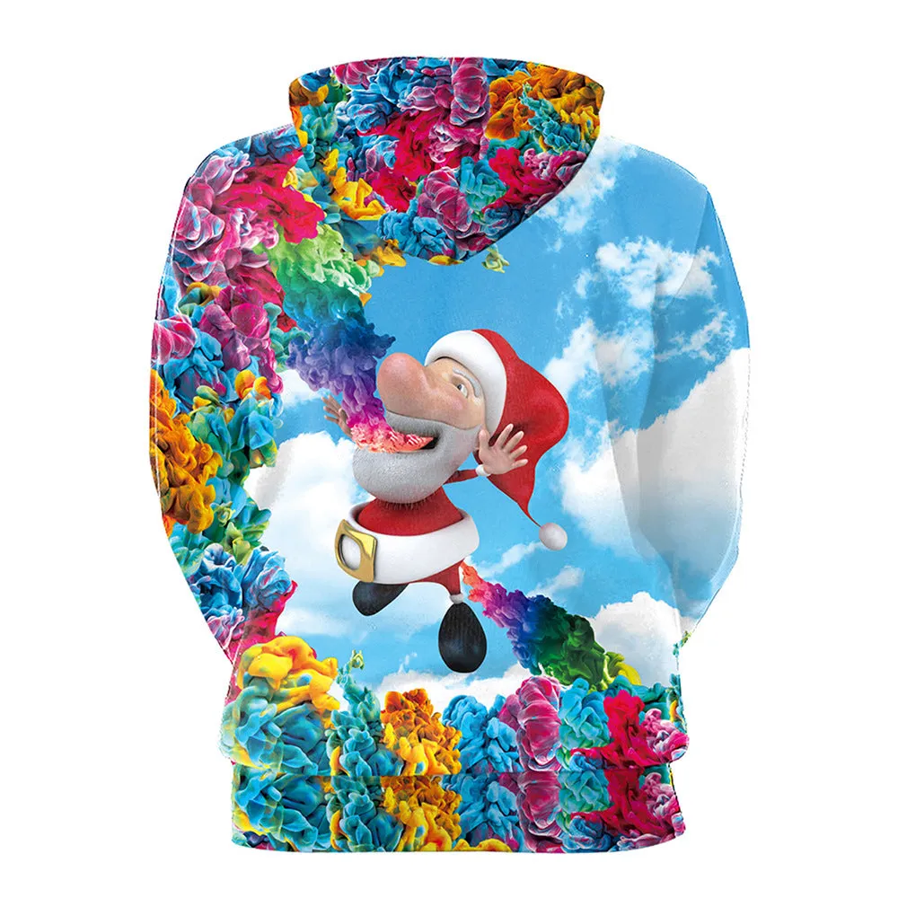 Santa Print Couple Sweatshirt