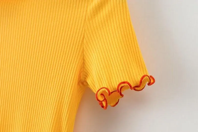 Scallop Turtleneck T-Shirt
