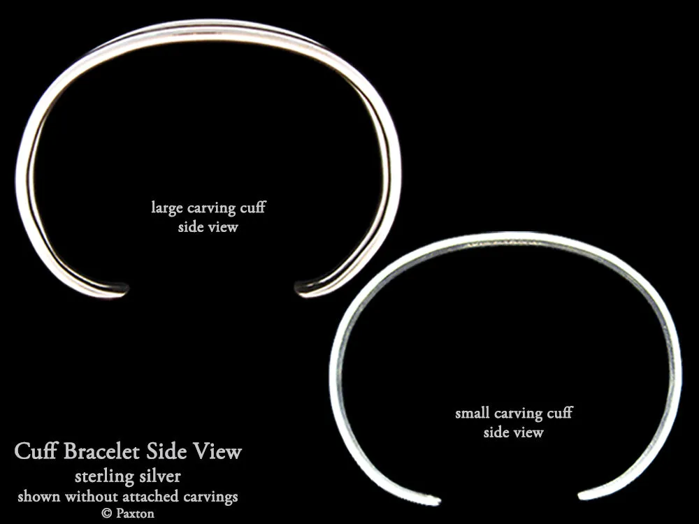 Sea Otter Cuff Bracelet Sterling Silver
