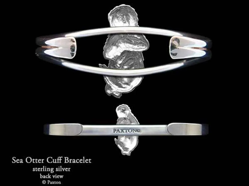 Sea Otter Cuff Bracelet Sterling Silver
