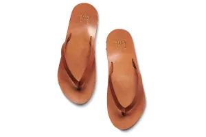 Seabird Leather Thong Sandal in Tan