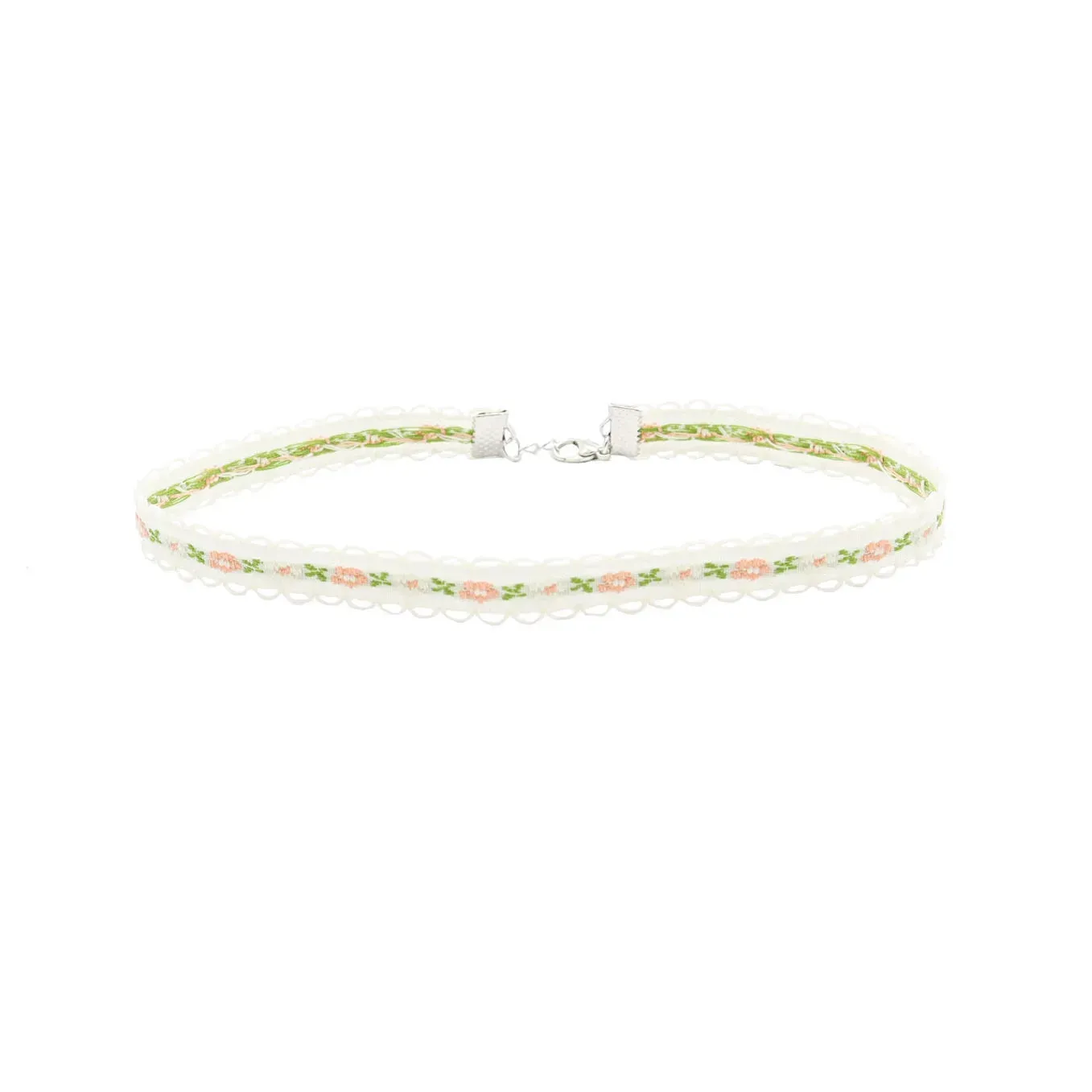 Sen series soft sister jewelry girl green neck band peach heart bow neck chain Choker collar collarbone chain necklace