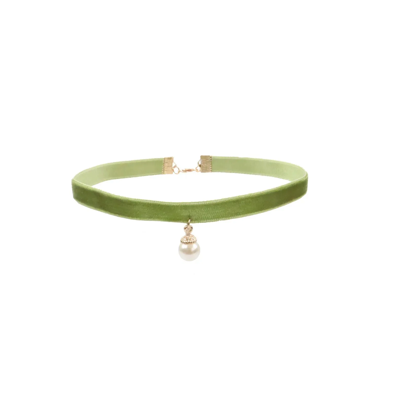 Sen series soft sister jewelry girl green neck band peach heart bow neck chain Choker collar collarbone chain necklace