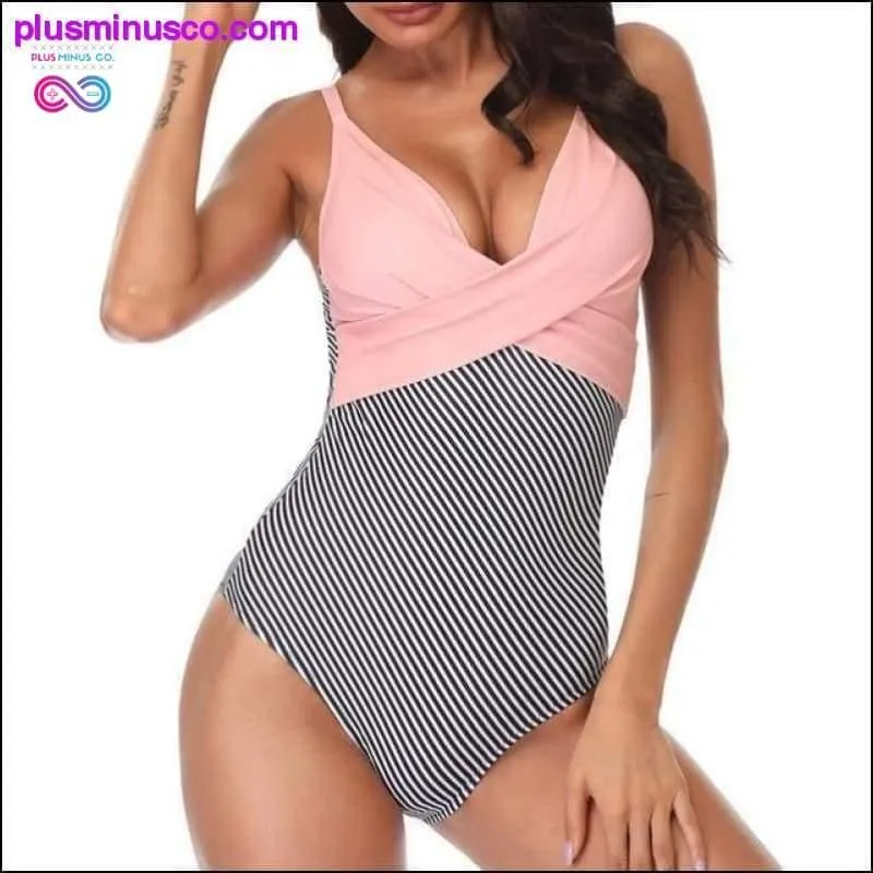 Sexy Deep V Women One Piece Plus Size Swimwear
