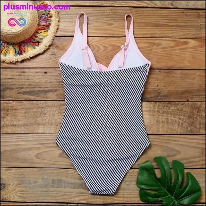 Sexy Deep V Women One Piece Plus Size Swimwear