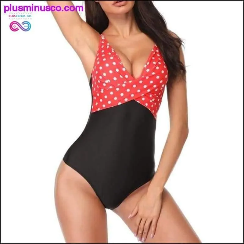 Sexy Deep V Women One Piece Plus Size Swimwear