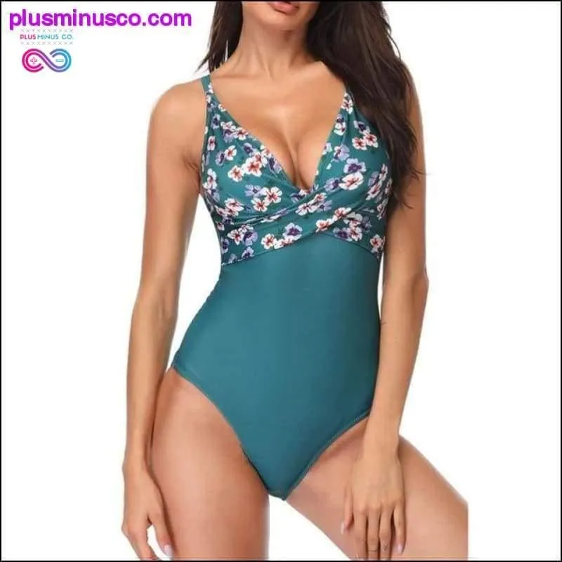 Sexy Deep V Women One Piece Plus Size Swimwear