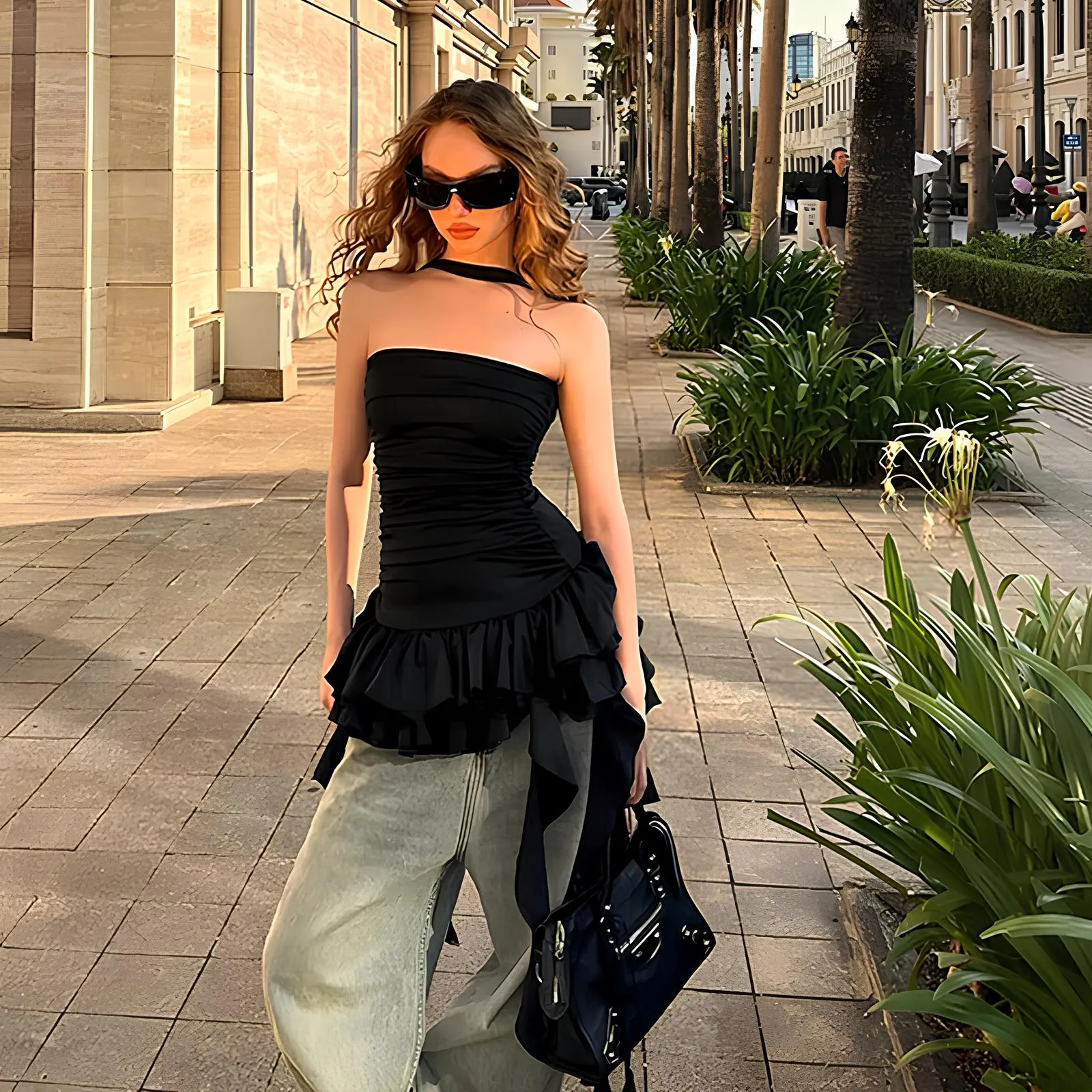 Sexy Ruffle Mini Dress – Flirty & Chic Summer Essential