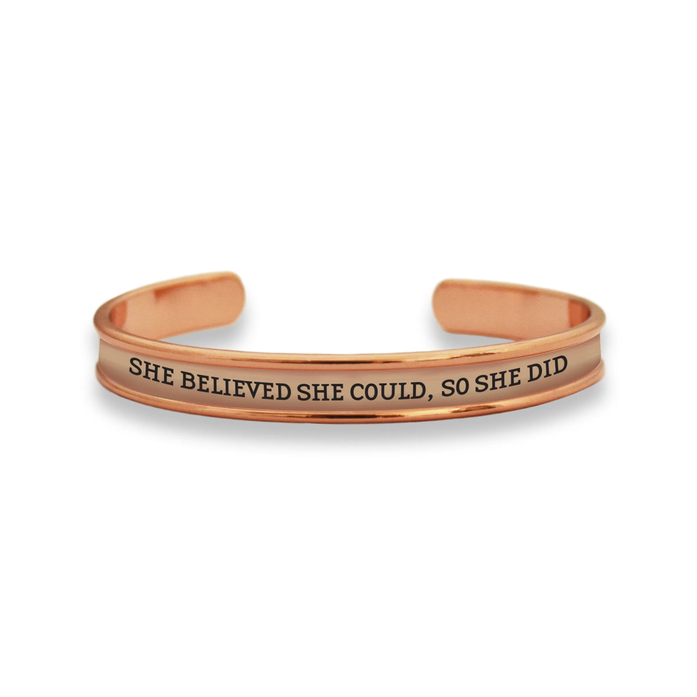 She Believed She Could, So She Did Cuff Bracelet