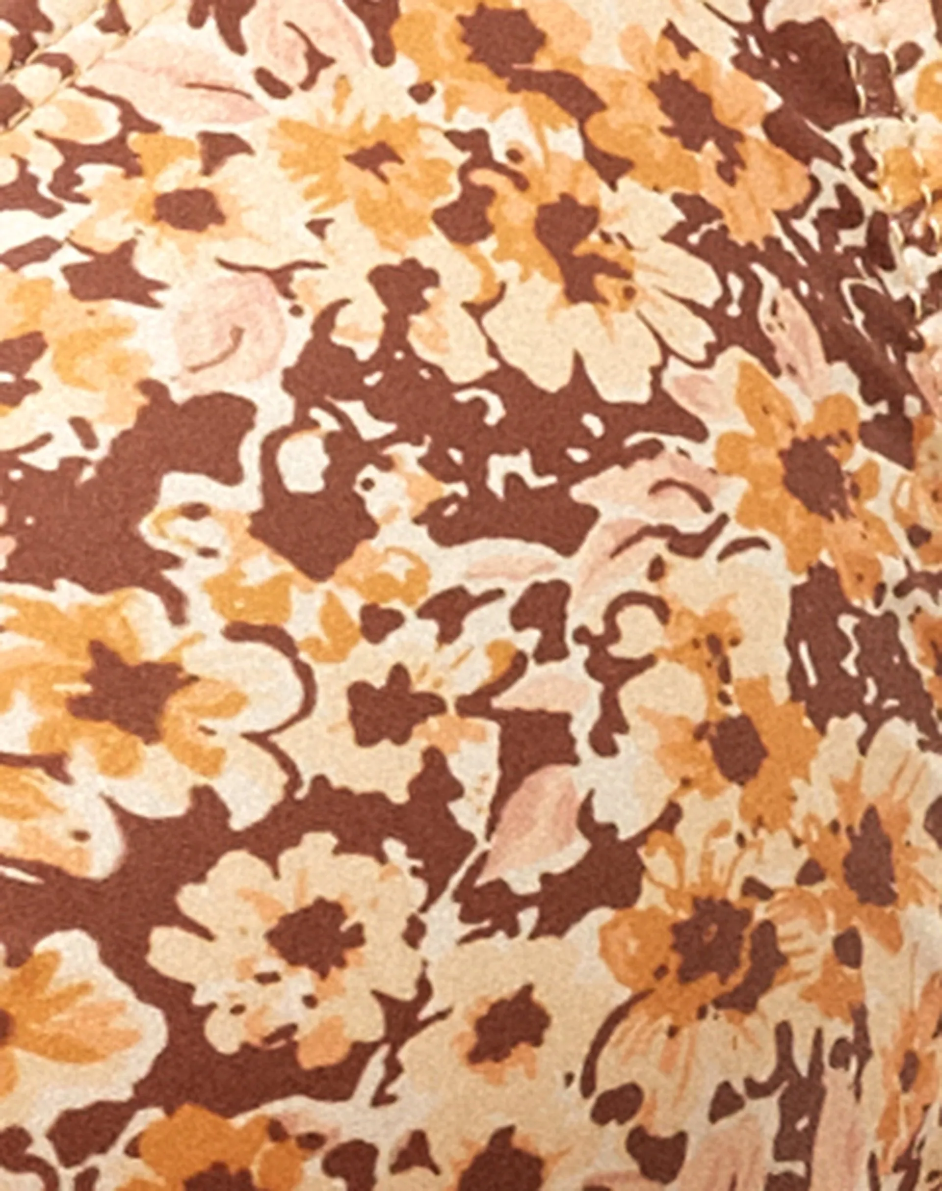 Shell Bikini Top in Small Flower Brown