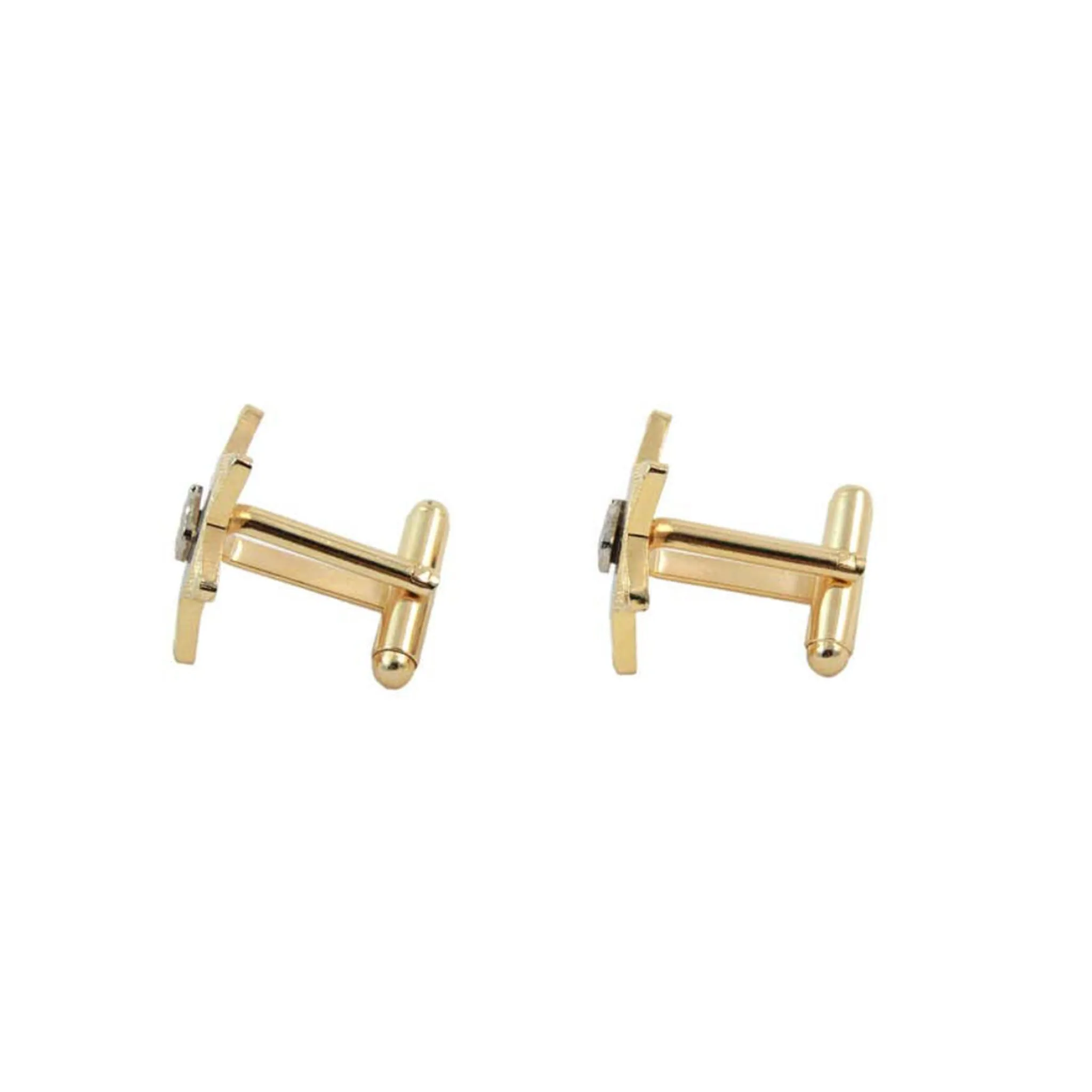 SHERIFF LEE BACA Circa 1990s Gold Tone Metal Star Cufflinks