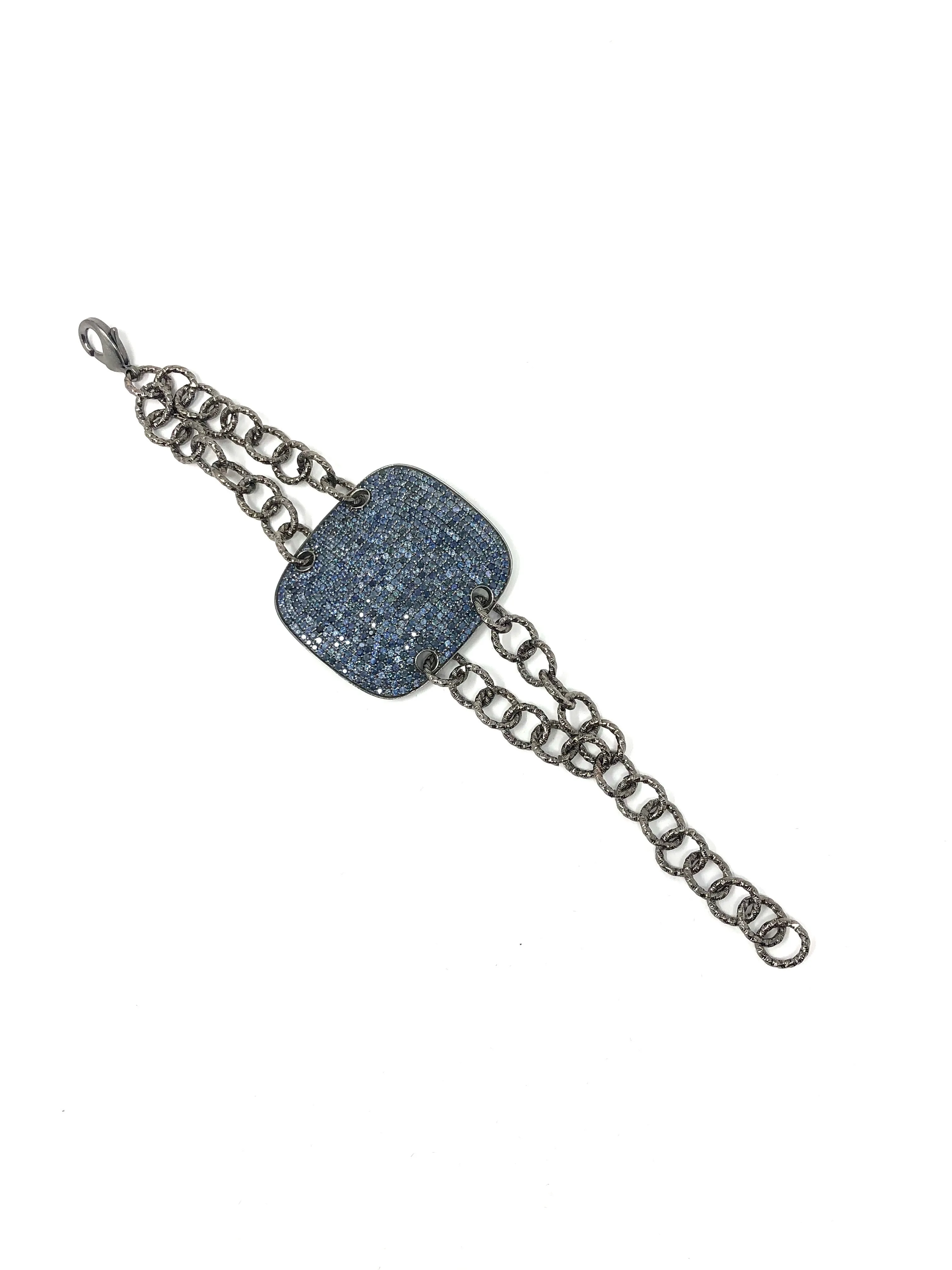 Shield Bracelet in Ruby or Sapphire
