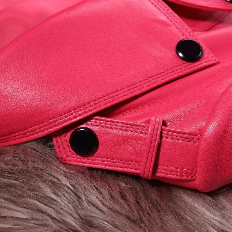 Short Genuine Leather Jacket Women