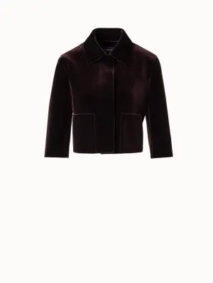Short Velvet Neoprene Jacket