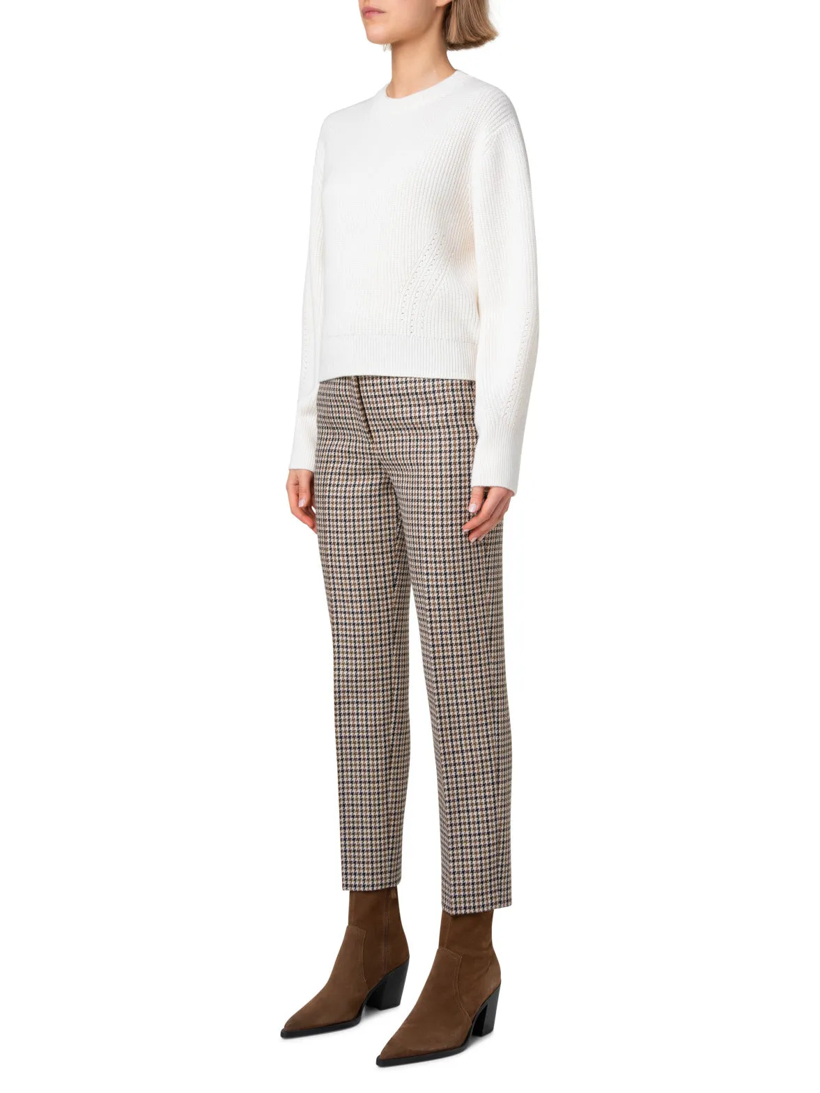 Short Wool Cashmere Knit Sweater