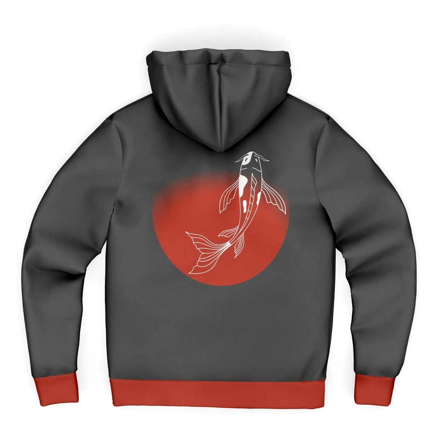 Shōwa Sanshoku Koi Grey Winter Hoodie