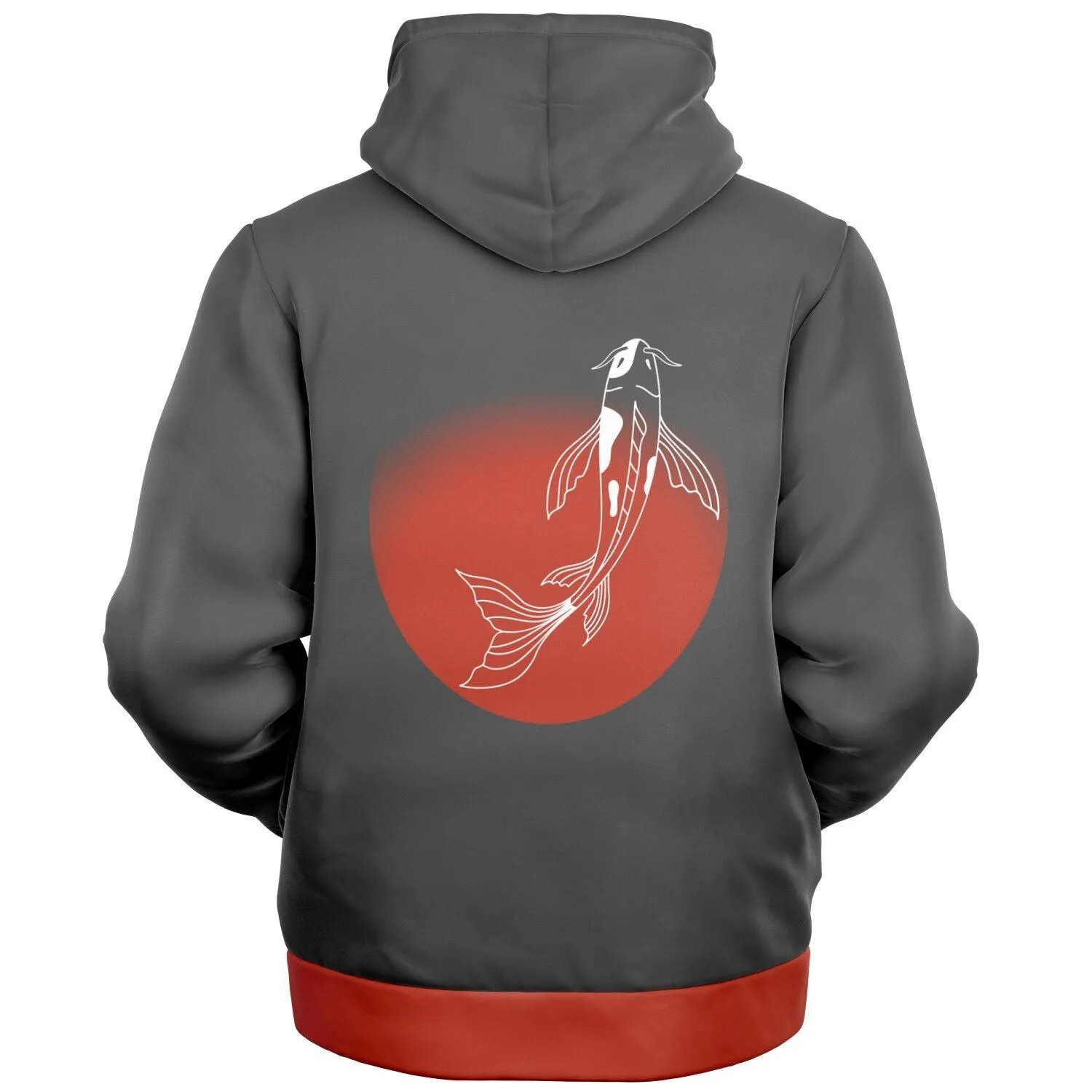 Shōwa Sanshoku Koi Grey Winter Hoodie