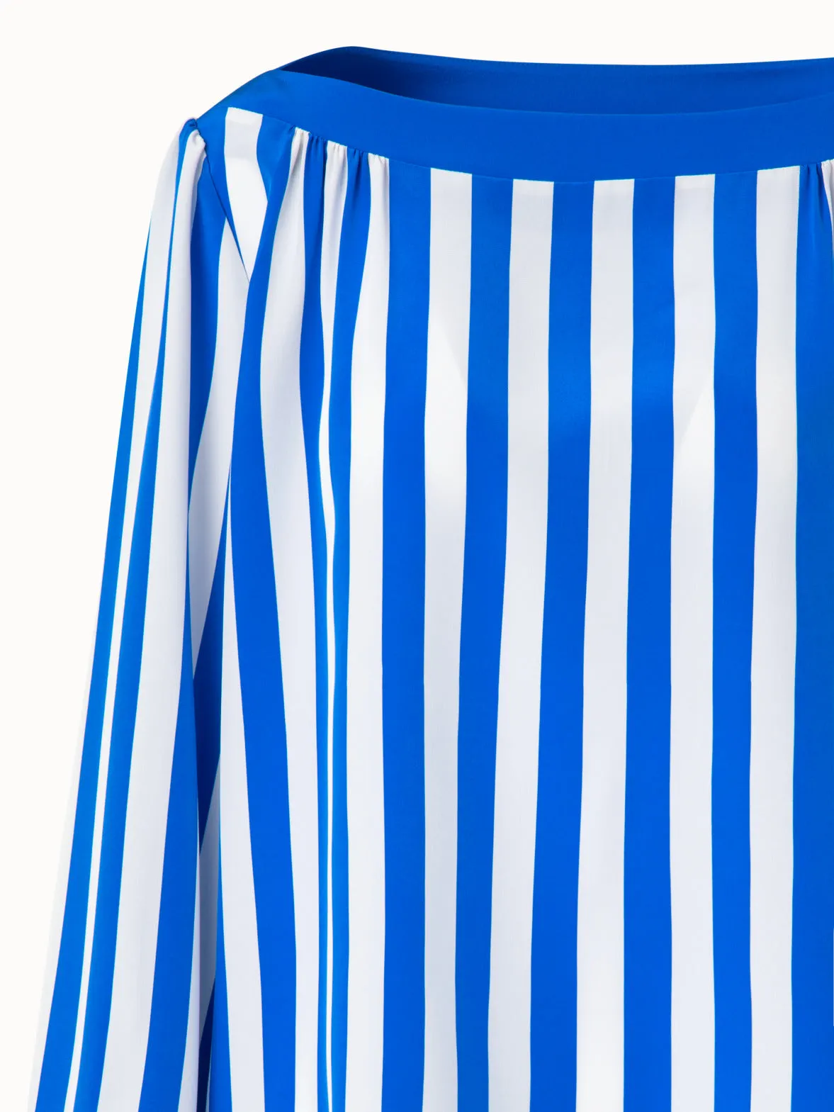 Silk Blouse with Deck Chair Stripe Print