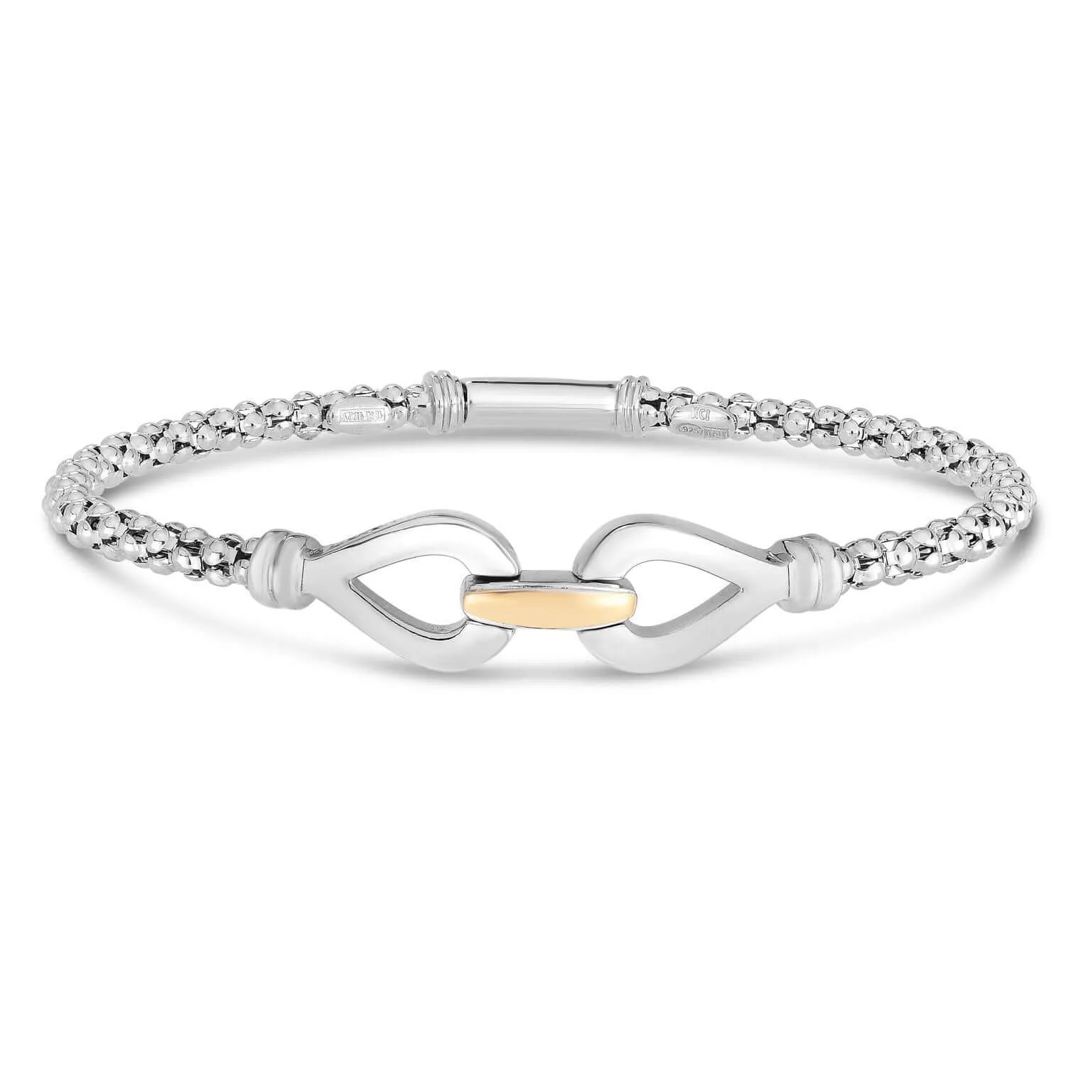 Silver & 18K Gold Prosecco Double Hook Bracelet