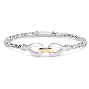 Silver & 18K Gold Prosecco Double Hook Bracelet