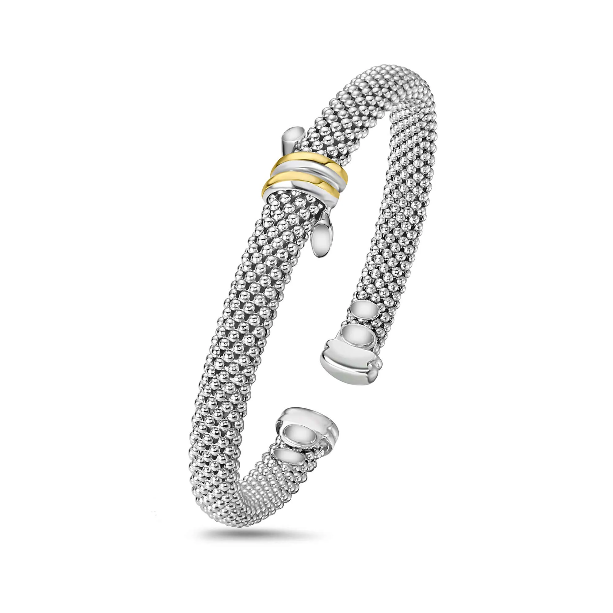 Silver & 18K Gold Prosecco Knot Cuff