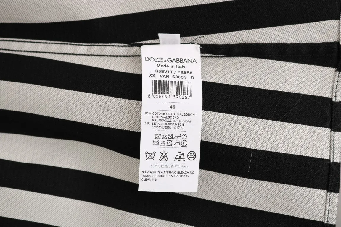 Silver Black Cotton Silk Shirt
