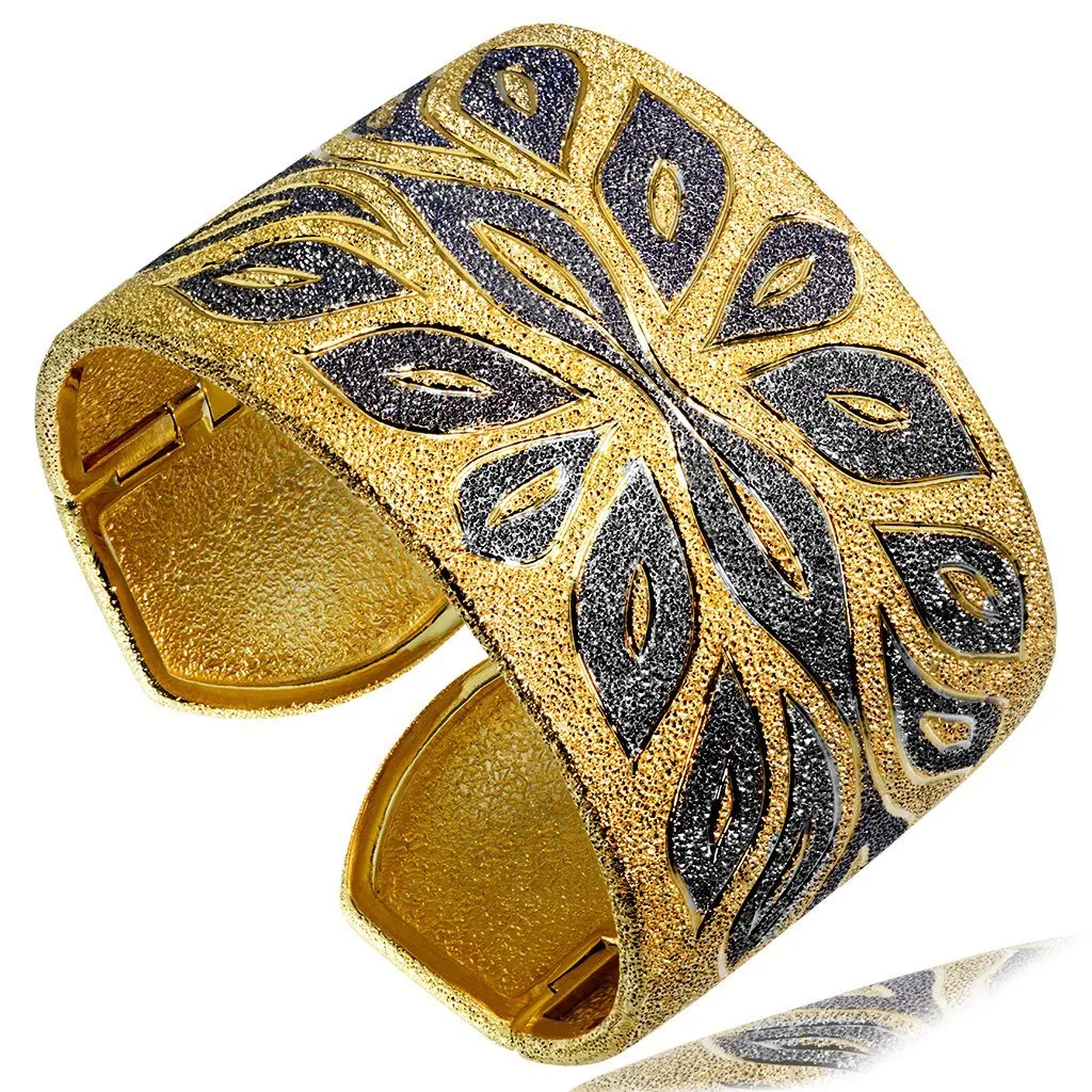 Silver Coronaria Cuff Bracelet