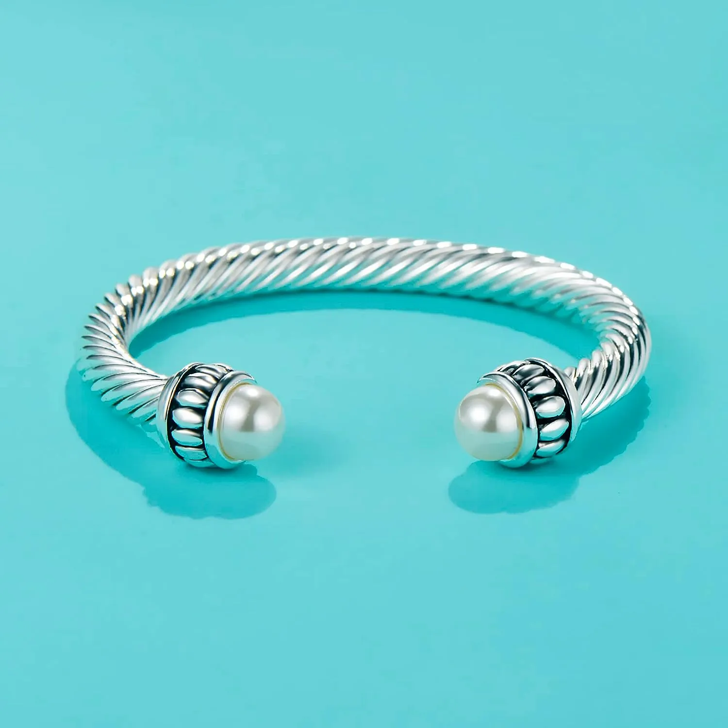 Silver Cuff Bangle Bracelet