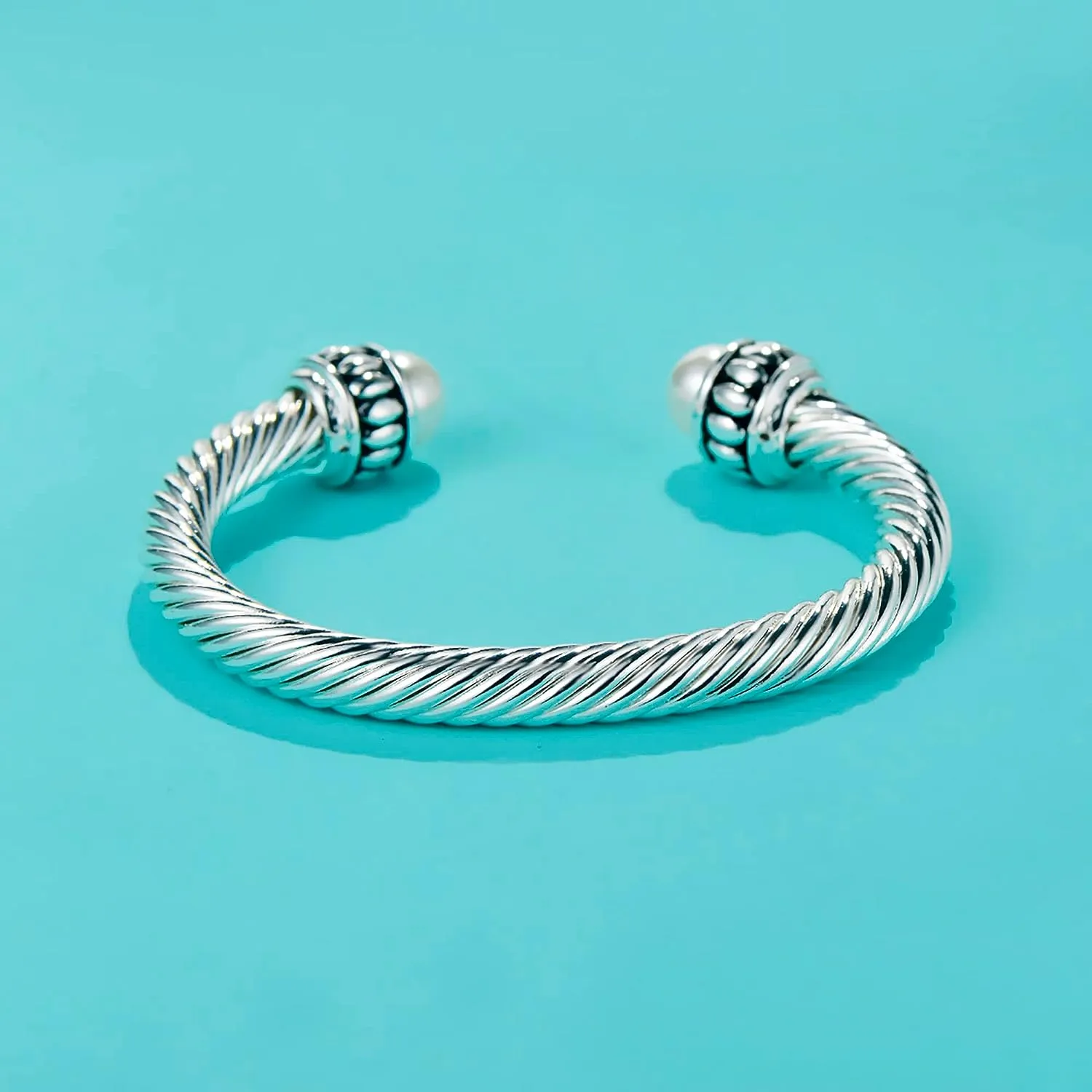 Silver Cuff Bangle Bracelet