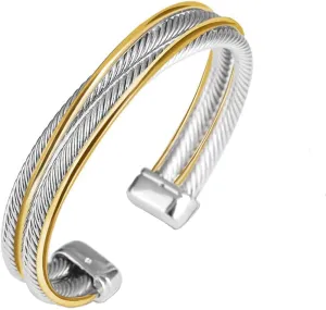 Silver Cuff Bangle Bracelet