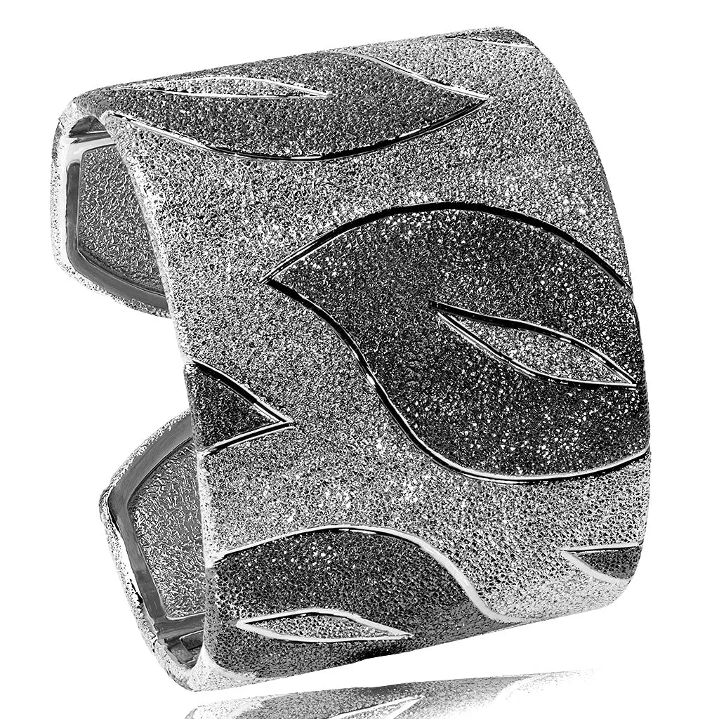 Silver Leaf Cuff Bracelet