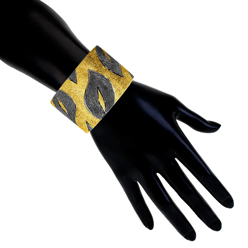 Silver Leaf Cuff Bracelet