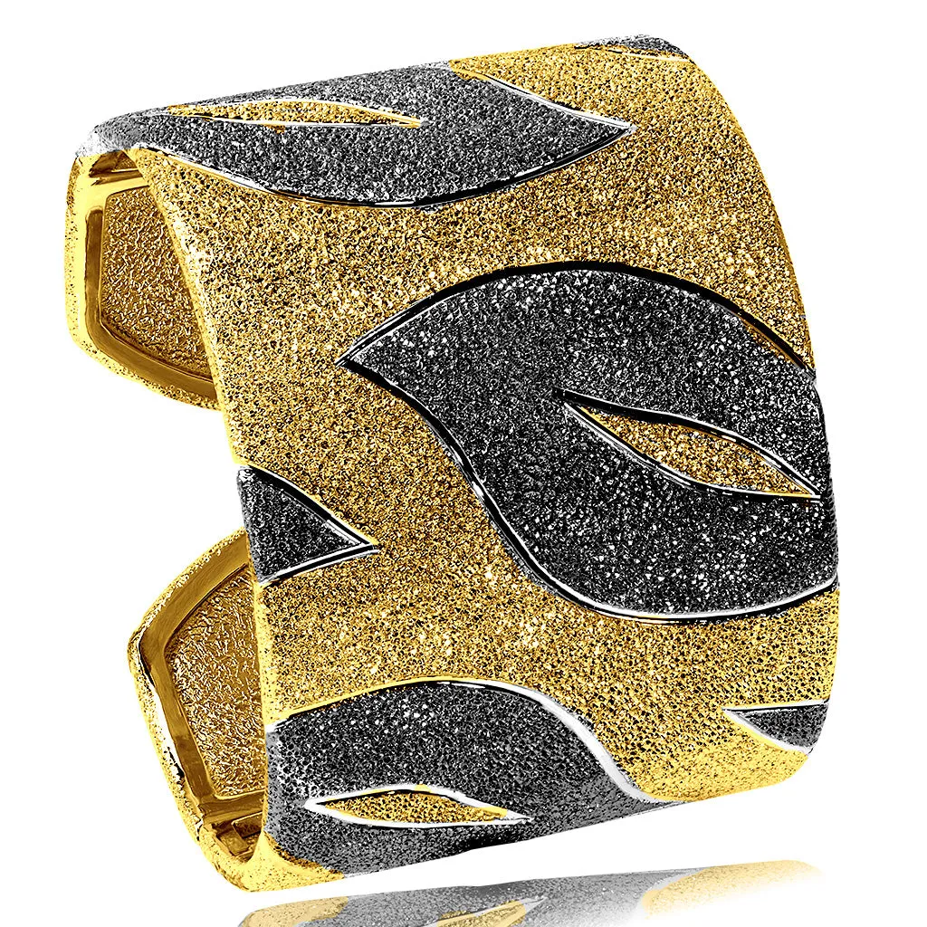 Silver Leaf Cuff Bracelet