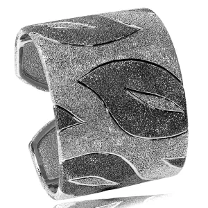 Silver Leaf Cuff Bracelet