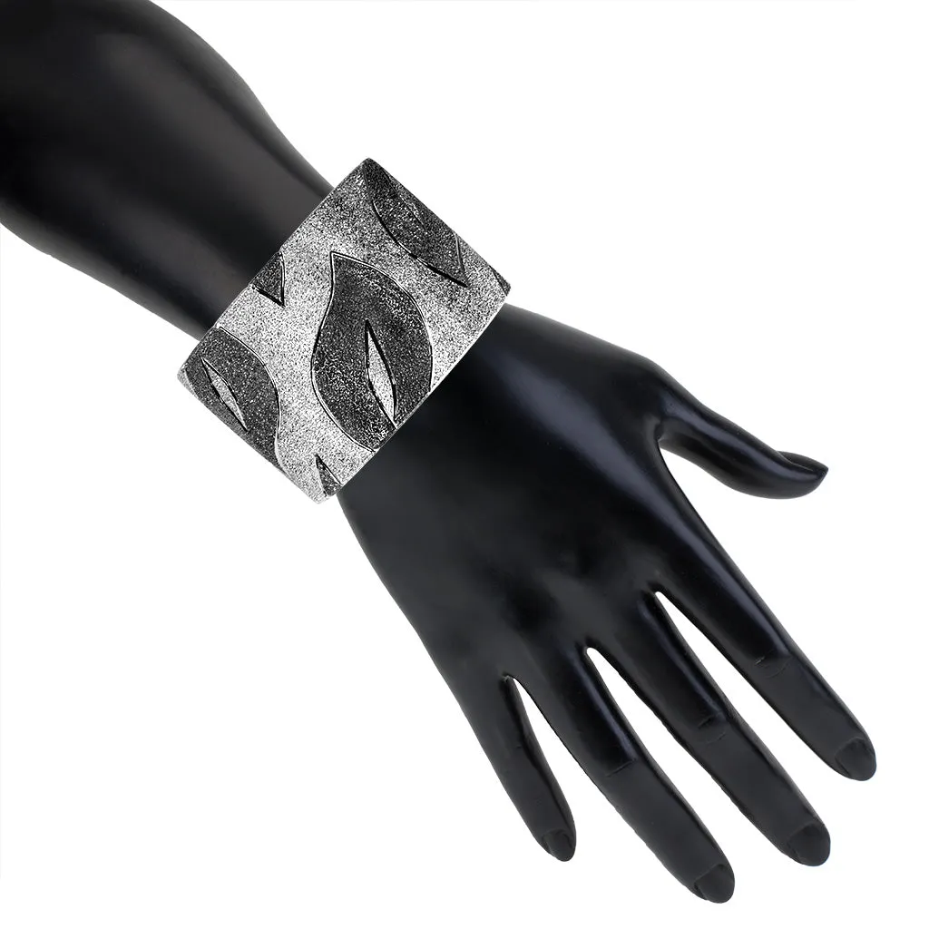 Silver Leaf Cuff Bracelet